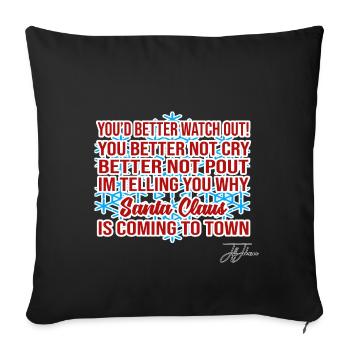 Noël Noël Noël Noël - Housse de coussin décorative 45 x 45 cm - noir - Devant