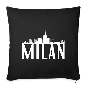 Milan Milan Milan Italie Skyline Cadeau - Housse de coussin décorative 45 x 45 cm - noir - Devant