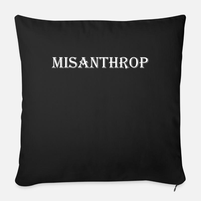 Misanthrop - Sofakissenbezug 45 x 45 cm - Schwarz