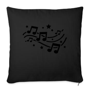 music_design_tq1 - Housse de coussin décorative 45 x 45 cm - noir - Devant