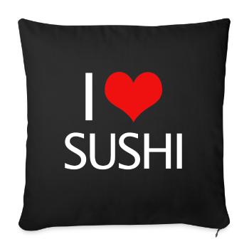 sushi - Housse de coussin décorative 45 x 45 cm - noir - Devant