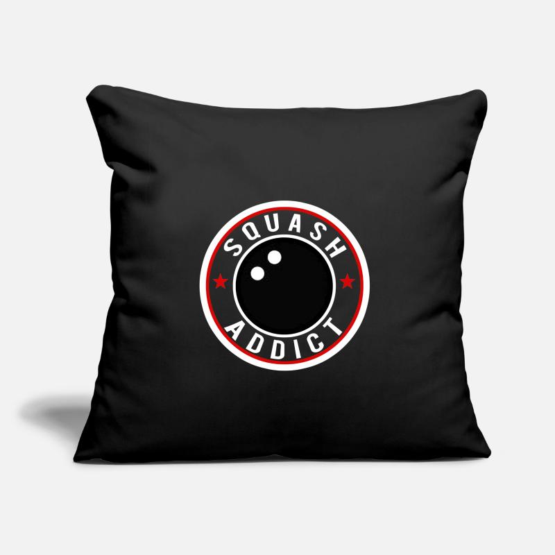 accro au squash Housse de coussin décorative 45 x 45 cm