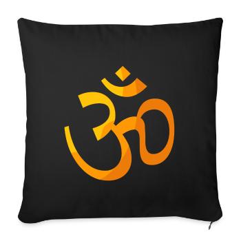 goa om - Housse de coussin décorative 45 x 45 cm - noir - Devant