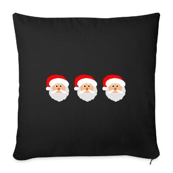 Santa Claus Santa Claus - Sofa pillowcase 17,3'' x 17,3'' (45 x 45 cm) - black - Front