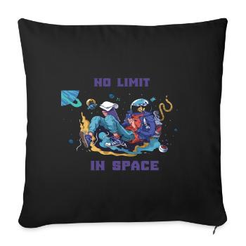 Astronaute espace vol spatial espace fusée cadeau - Housse de coussin décorative 45 x 45 cm - noir - Devant