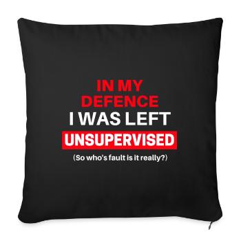 Funny sayings - Sofa pillowcase 17,3'' x 17,3'' (45 x 45 cm) - black - Front