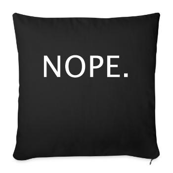 nope - Sofakissenbezug 45 x 45 cm - Schwarz - Vorne