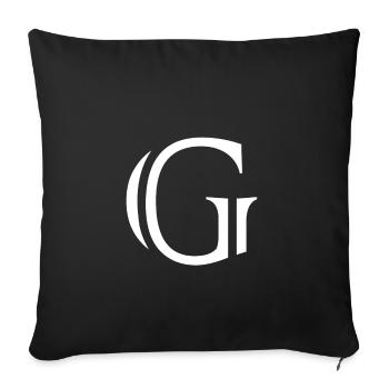 Lettre G - Housse de coussin décorative 45 x 45 cm - noir - Devant