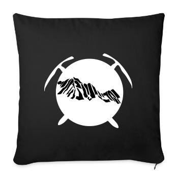Escalade / Alpinisme / Randonnée / Cadeau - Housse de coussin décorative 45 x 45 cm - noir - Devant