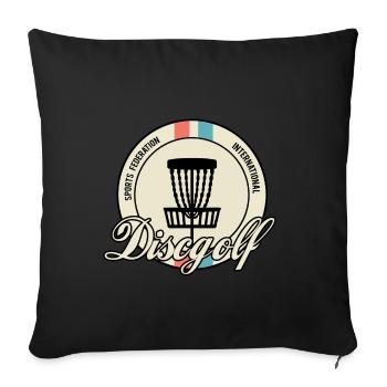 discgolf - Sofakissenbezug 45 x 45 cm - Schwarz - Vorne