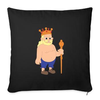 Les nouvelles robes de l’empereur - Housse de coussin décorative 45 x 45 cm - noir - Devant
