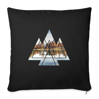 Géométrie extérieure Nature du paysage - Housse de coussin décorative 45 x 45 cm - noir - Devant
