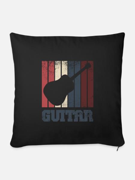 gitarre - Sofakissenbezug 45 x 45 cm - Schwarz
