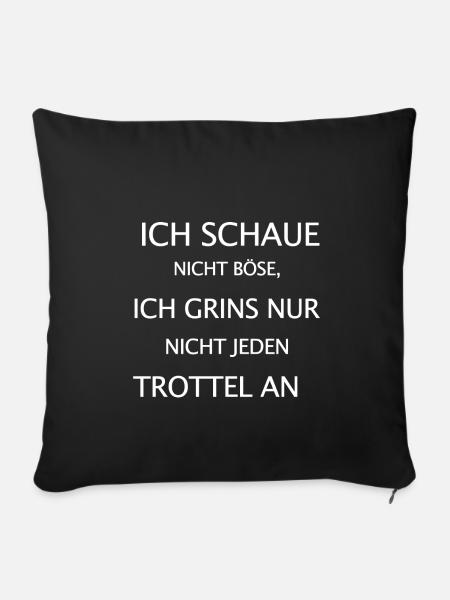 Lustiger Spruch - Sofakissenbezug 45 x 45 cm - Schwarz