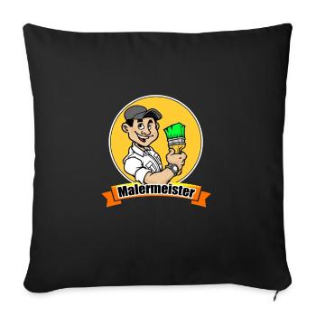 master painter - Sofa pillowcase 17,3'' x 17,3'' (45 x 45 cm) - black - Front