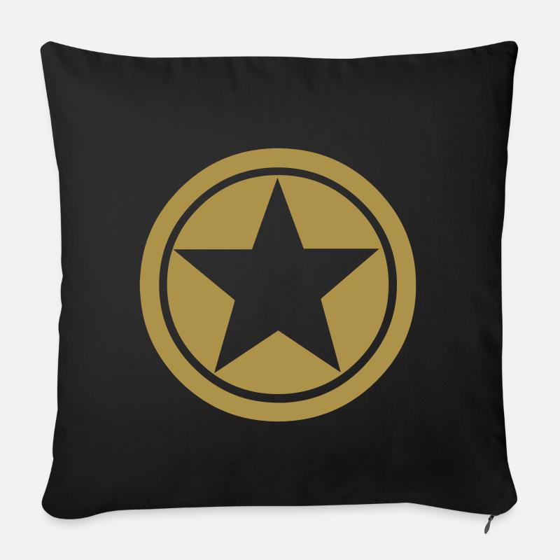 Star Star m - Sofa pillowcase 17,3'' x 17,3'' (45 x 45 cm) - black