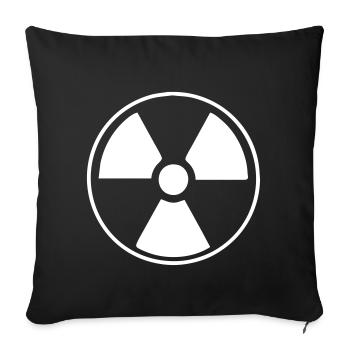 Radioactive Radioactive Symbol Pictogram Vector - Sofa pillowcase 17,3'' x 17,3'' (45 x 45 cm) - black - Front