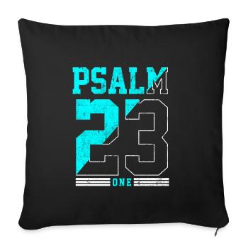psalm 23 bible jesus - Sofa pillowcase 17,3'' x 17,3'' (45 x 45 cm) - black - Front