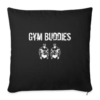 Fitness Studio - Sofa pillowcase 17,3'' x 17,3'' (45 x 45 cm) - black - Front