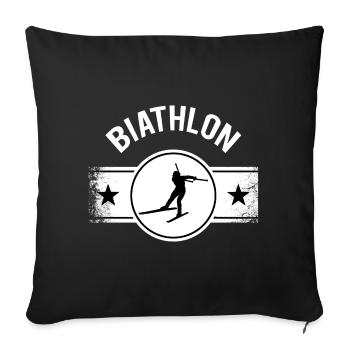 biathlon - Sofa pillowcase 17,3'' x 17,3'' (45 x 45 cm) - black - Front