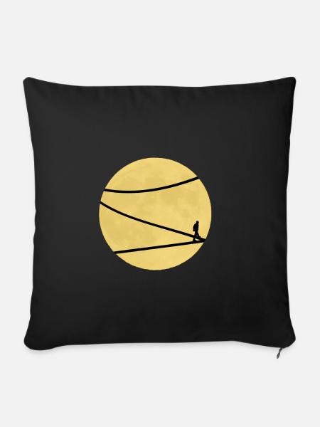 mond - Sofakissenbezug 45 x 45 cm - Schwarz
