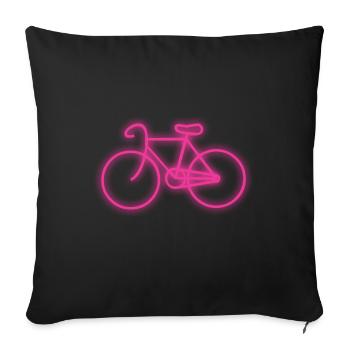 Bicycle racing bike - Sofa pillowcase 17,3'' x 17,3'' (45 x 45 cm) - black - Front