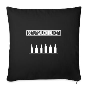 Alcoolique professionnel sait - Housse de coussin décorative 45 x 45 cm - noir - Devant