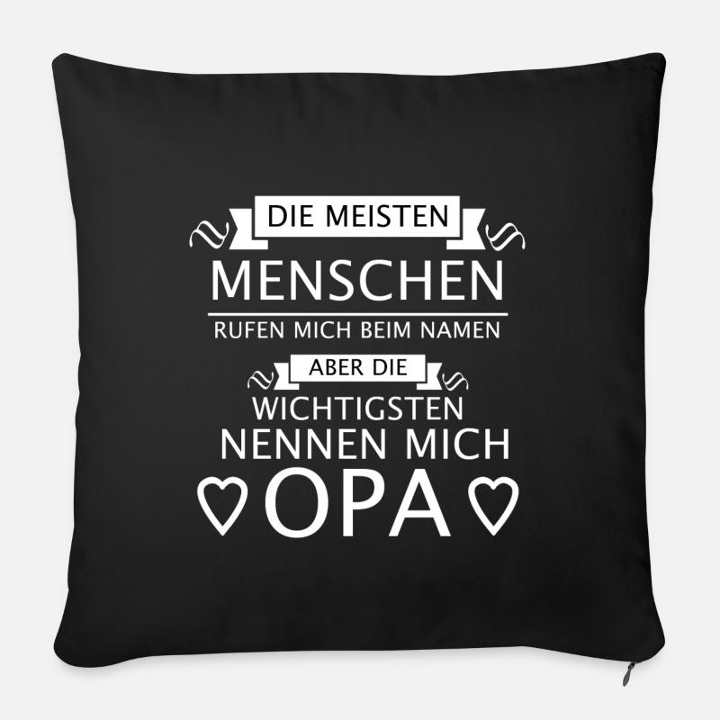 opa - Sofakissenbezug 45 x 45 cm - Schwarz