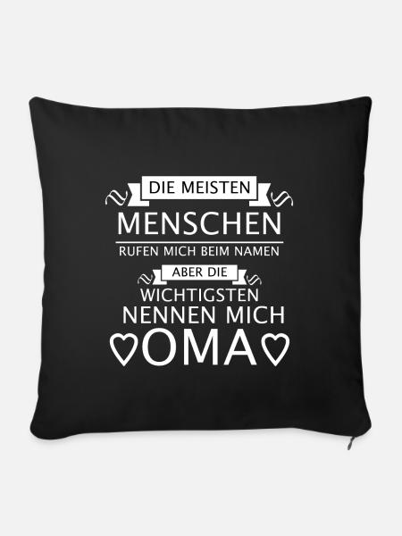 oma - Sofakissenbezug 45 x 45 cm - Schwarz