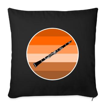 Klarinette - Sofakissenbezug 45 x 45 cm - Schwarz - Vorne