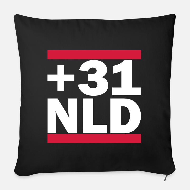 Niederlande - Sofakissenbezug 45 x 45 cm - Schwarz