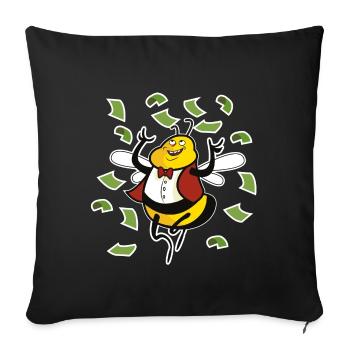 Abeille Empire riche - Housse de coussin décorative 45 x 45 cm - noir - Devant