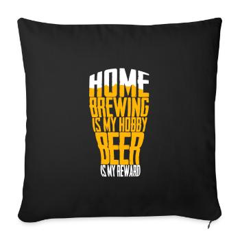 brasseur de bière - Housse de coussin décorative 45 x 45 cm - noir - Devant