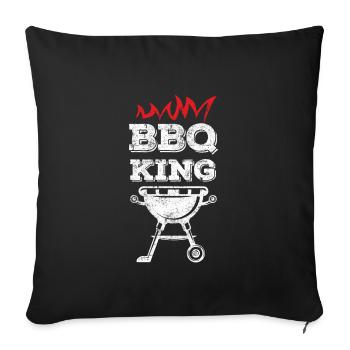 barbecue roi barbecue - Housse de coussin décorative 45 x 45 cm - noir - Devant