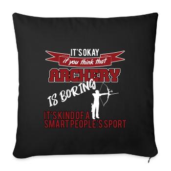 archery archery - Sofa pillowcase 17,3'' x 17,3'' (45 x 45 cm) - black - Front