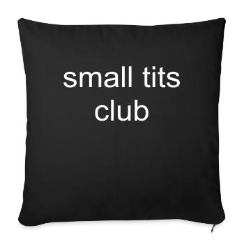 small tits club - Cadeau / Idée de cadeau - Housse de coussin décorative 45 x 45 cm - noir - Devant