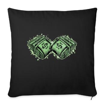 Lot d'argent - Housse de coussin décorative 45 x 45 cm - noir - Devant