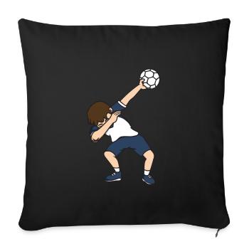 Handballer Dab Dabbing Handball Spieler Geschenk - Sofakissenbezug 45 x 45 cm - Schwarz - Vorne