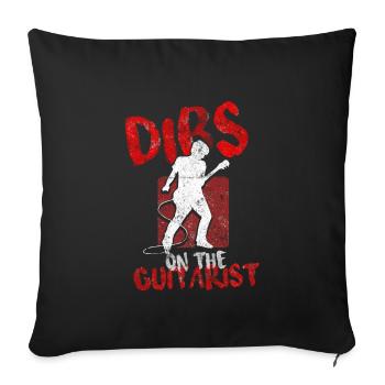 guitar musician - Sofa pillowcase 17,3'' x 17,3'' (45 x 45 cm) - black - Front