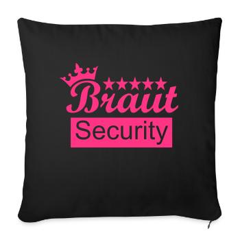 Braut - Sofakissenbezug 45 x 45 cm - Schwarz - Vorne