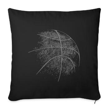 Basketball ball - Sofa pillowcase 17,3'' x 17,3'' (45 x 45 cm) - black - Front