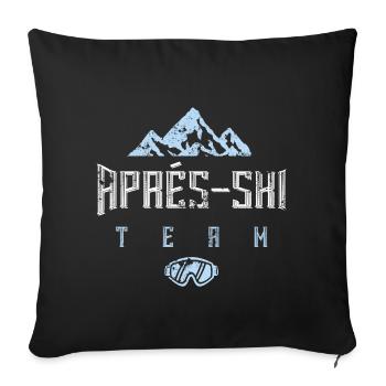 apres ski team - Sofakissenbezug 45 x 45 cm - Schwarz - Vorne