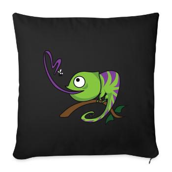 chameleon comic - Sofakissenbezug 45 x 45 cm - Schwarz - Vorne