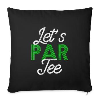 Golfing golf - Sofa pillowcase 17,3'' x 17,3'' (45 x 45 cm) - black - Front