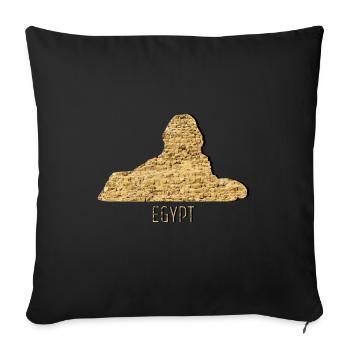 Egypt sight Sphynx - Sofa pillowcase 17,3'' x 17,3'' (45 x 45 cm) - black - Front