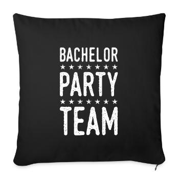 bachelor party party team - Sofa pillowcase 17,3'' x 17,3'' (45 x 45 cm) - black - Front