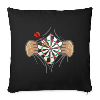 AufRiss (édition fléchettes) - Housse de coussin décorative 45 x 45 cm - noir - Devant