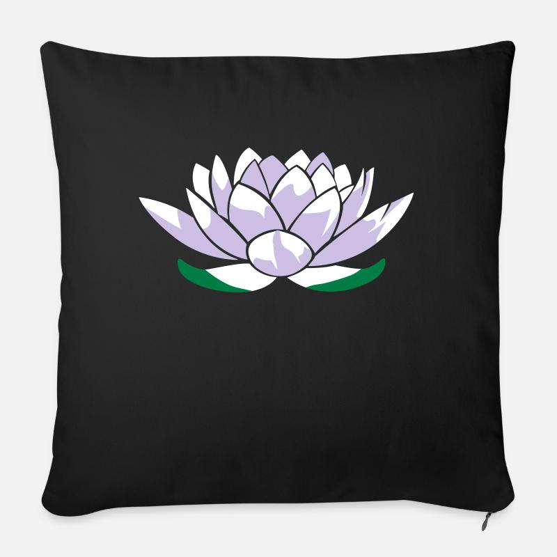 Lotus - Sofa pillowcase 17,3'' x 17,3'' (45 x 45 cm) - black
