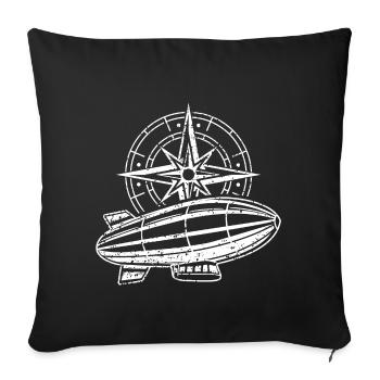 Compass trip - Sofa pillowcase 17,3'' x 17,3'' (45 x 45 cm) - black - Front