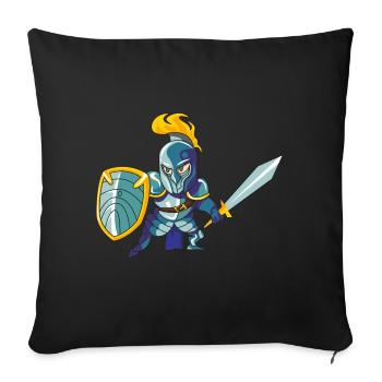 ritter schwert mittelalter comic - Sofakissenbezug 45 x 45 cm - Schwarz - Vorne